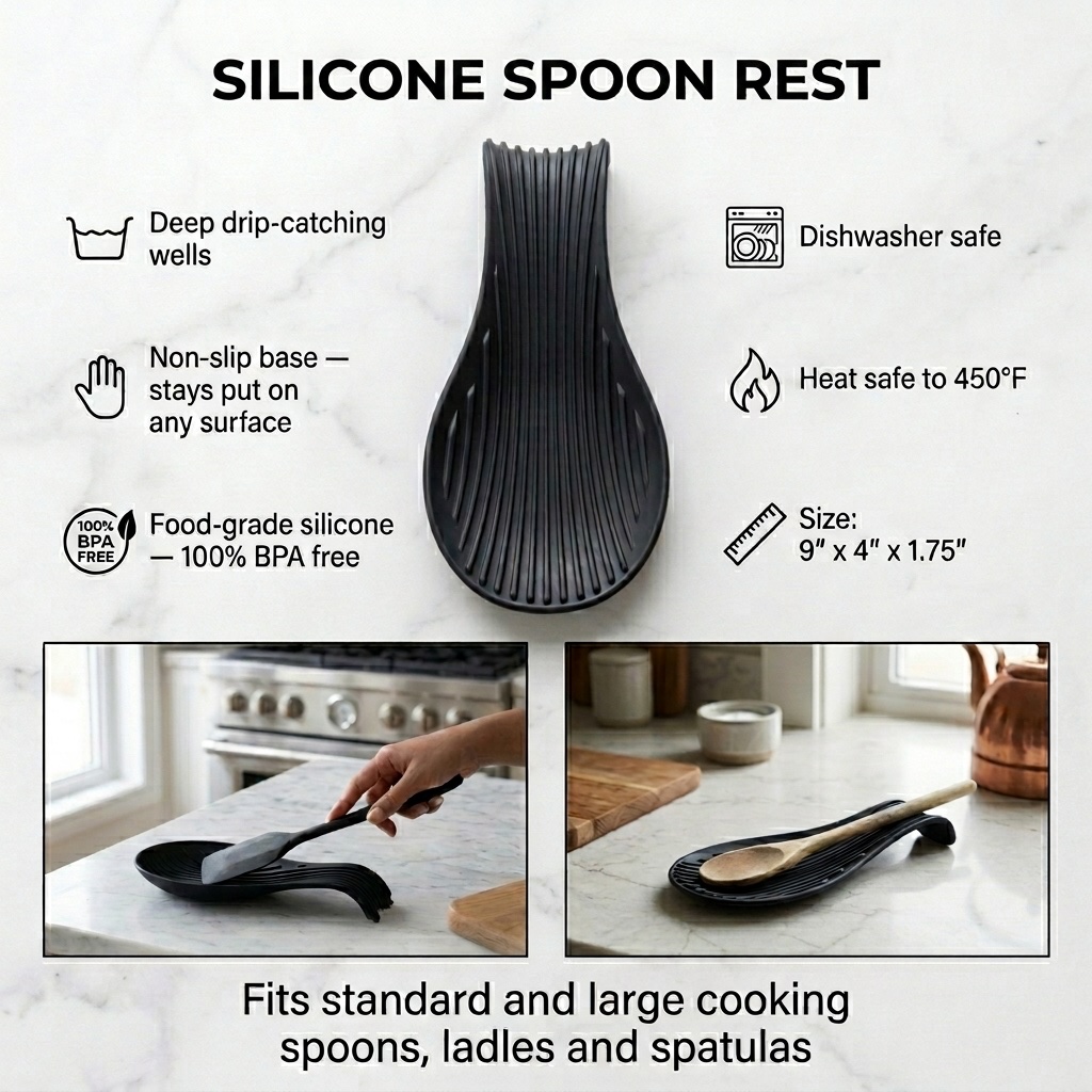 Hearth Silicone Spoon Rest